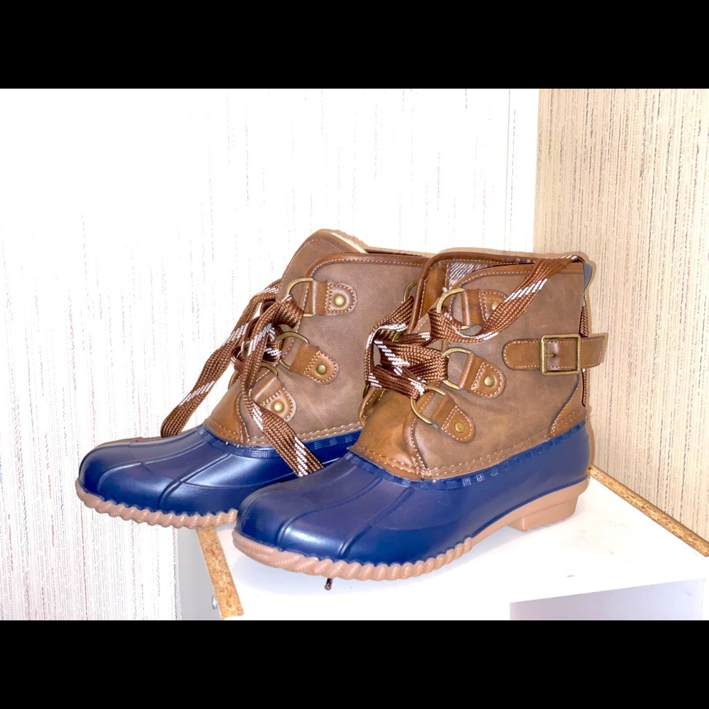 Blue Magellan duck boots